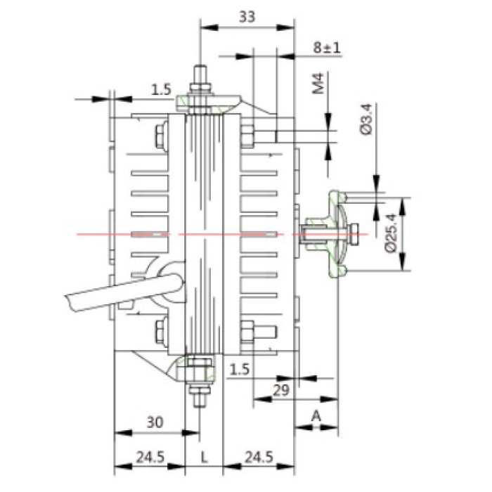 Двигун обдуву для крильчатки 230мм MAER YZF45L20P4-10-18/26 (220В, 650м3/год, IP54) в Києві і Україні.| MAER