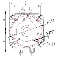 Двигун обдуву для крильчатки 300мм MAER YZF45L45P4-34-18/26 (220В, 1210м3/год, IP54) в Києві і Україні.| MAER