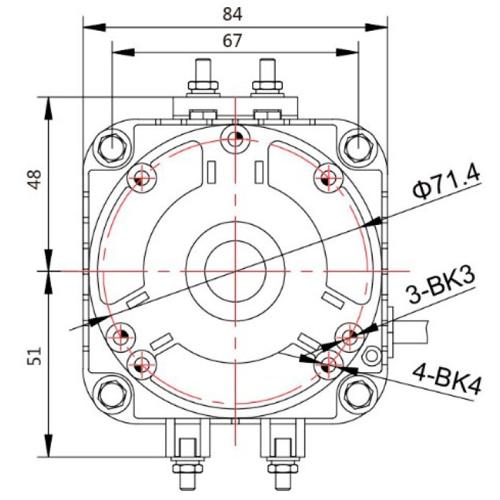 Двигун обдуву для крильчатки 230мм MAER YZF45L20P4-10-18/26 (220В, 650м3/год, IP54) в Києві і Україні.| MAER