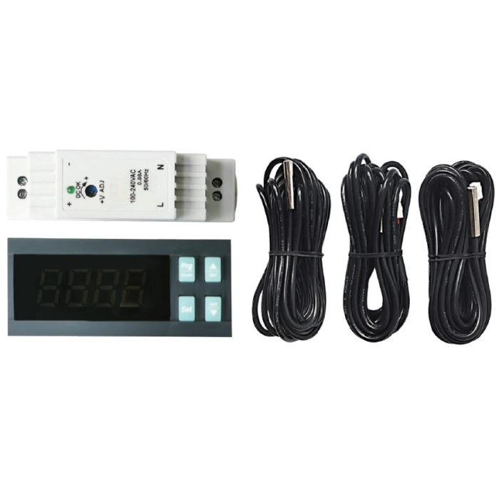 HONGSEN EX1230 Контроллер ЕРВ серії DPF/DPFS  (220В) в к-ті з Реле., Датчик темп (2шт.), Датчик тиску