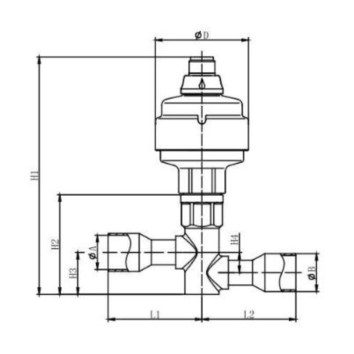 HONGSEN SPF12.5-5-5 Електронний розширювальний вентель  (0.7 м³/ч, 43 кВт (R404A), 12В, 45 Бар, 5/8")