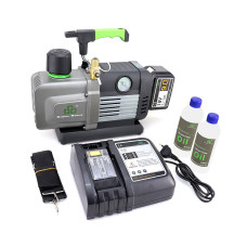 З літієвим акум.  ST-4BMC (127л/хв,1/4HP,2*10-1Па,1/4&3/8"SAE,R32) Вакуумний насос 2 ст. з літієвим акум. Super Stars 