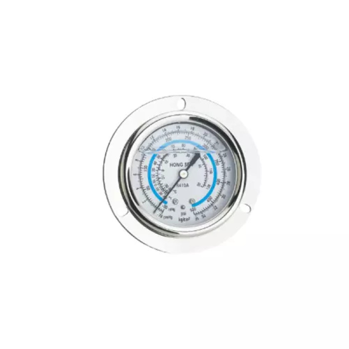 Манометр гліцериновий HONGSEN 128 L (R410a, psi, kg/cm², -40ºC - +120ºC)