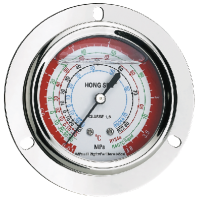 Манометр гліцериновий HONGSEN 191 H (R22, R134a, R404a, R407C, psi, kg/cm², -40ºC - +120ºC)