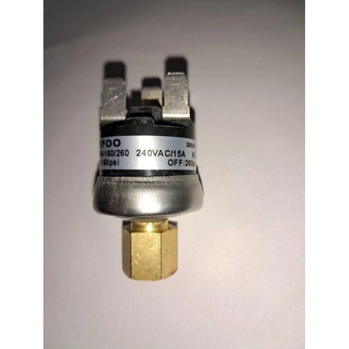 Реле тиску LEFOO LF08A HP (ON-160psi / OFF-260psi, 7/16UNF, 240VAC)
