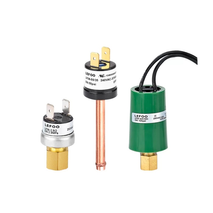 Реле тиску LEFOO LF08A HP (ON-290psi / OFF-377psi, 7/16UNF, 240VAC)