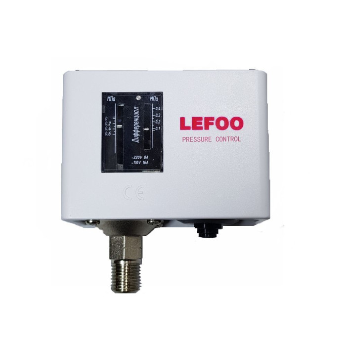 Реле тиску LEFOO LF5506 (LP, auto, -0.5~6.0 bar, 7/16-20UNF, 240VAC)