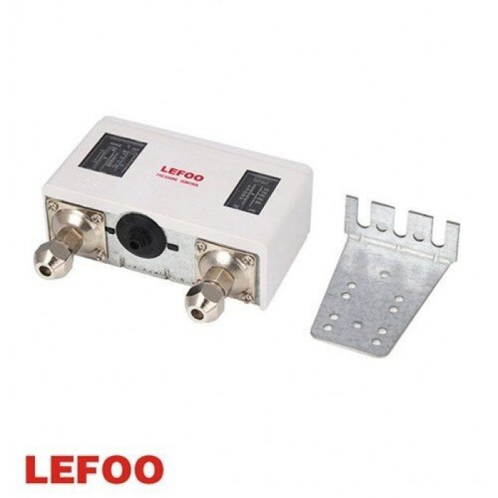 Реле тиску LEFOO LF5832 (LP/HP, auto, -0.2~7.5 bar/8~32 bar, 7/16-20UNF, 240VAC)