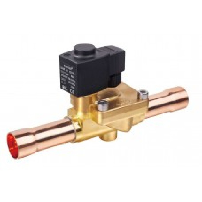 Соленоїдний вентиль HONGSEN HV 3-3T з котушкою 220 В (пайка 3/8", 0,27м³/ч, 45 Бар)