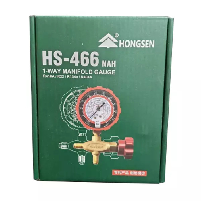 Манометричний колектор  (HP) HONGSEN HS-466NAH (R410, 22, 134a, 404A, гумове покриття)