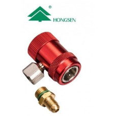 Муфта швидкознімна HONGSEN   HS-MH-S з блокуванням, з адаптером M14*1,5-1/4SAE (R134a)
