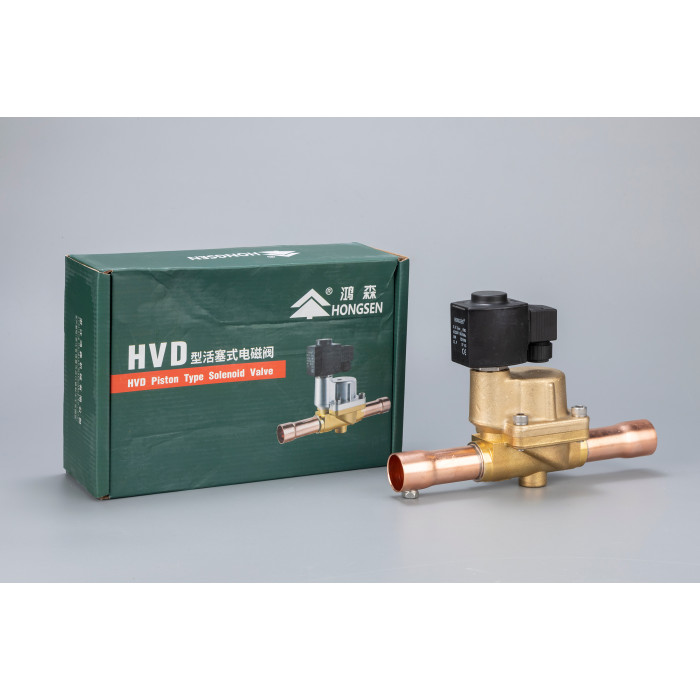 Соленоїдний вентиль HONGSEN HVD40-13T з котушкою 220 В (пайка 1 5/8", 25м³/ч, 45 Бар)