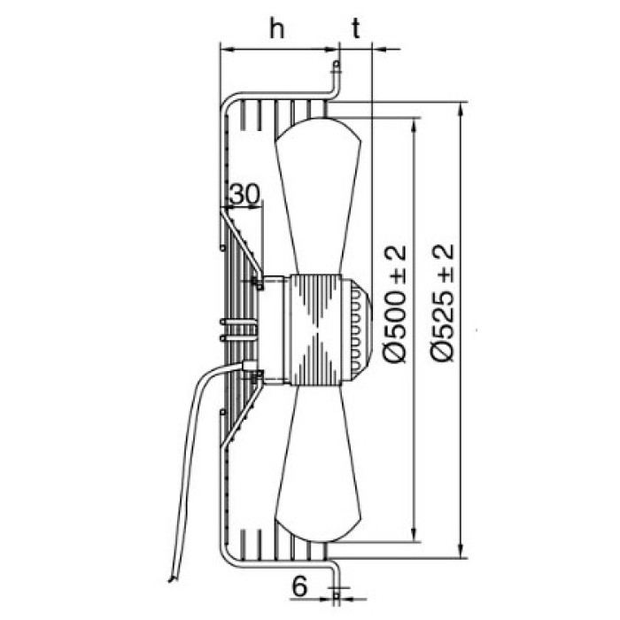 YWF 4E-500B Вентилятор осьовий 500мм MAER YDWF102L35P4-570N-500 B (220В, 6542м3/год, IP54) в Києві і Україні.| MAER