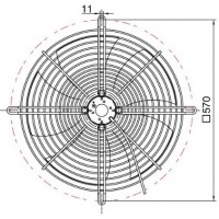 YWF 4E-500S Вентилятор осьовий 500мм MAER YDWF102L35P4-570N-500 (220В, 6542м3/год, IP54) в Києві і Україні.| MAER