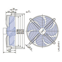 Вентилятор осьовий 400мм Ziehl-Abegg FN040-VDK.0F.V7P1 (380В, 3900м3/год, IP54) в Києві і Україні.| Ziehl-Abegg