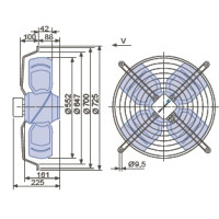 Вентилятор осьовий 560мм Ziehl-Abegg FB 056-VDK.4I.V4L (380В, 9600м3/год, IP54) в Києві і Україні.| Ziehl-Abegg