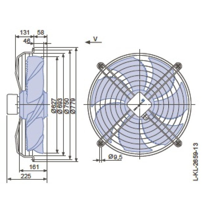 Вентилятор осьовий 630мм Ziehl-Abegg FN063-SDK.4I.V7P1 (380В, 11100м3/год, IP54) в Києві і Україні.| Ziehl-Abegg