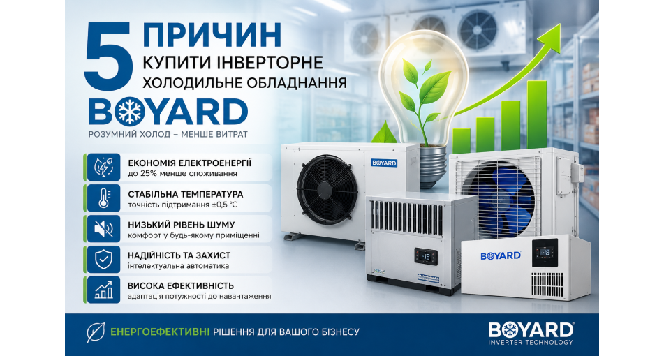 5 причин купити інверторне холодильне обладнання BOYARD